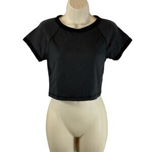 Wild Fable Women's Waffle Knit Crop Top, Hematite (Gray), Sz S, NWT